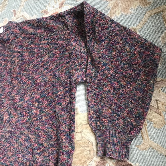 SOLD: Pendleton Sweater Textured Multicolor Made In USA 100% Cotton Womens L - Picture 7 of 14